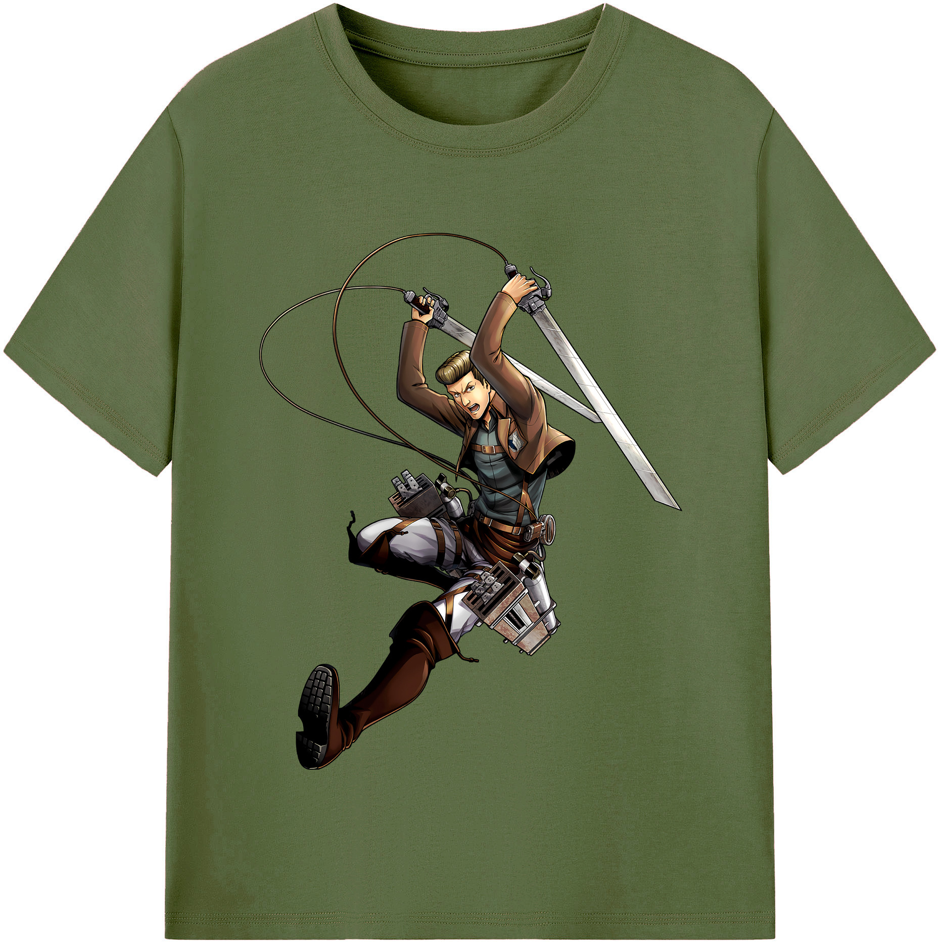 （画像用） 進撃の巨人 Attack on Titan 綿100％半袖Tシャツ（フロントプリント）
